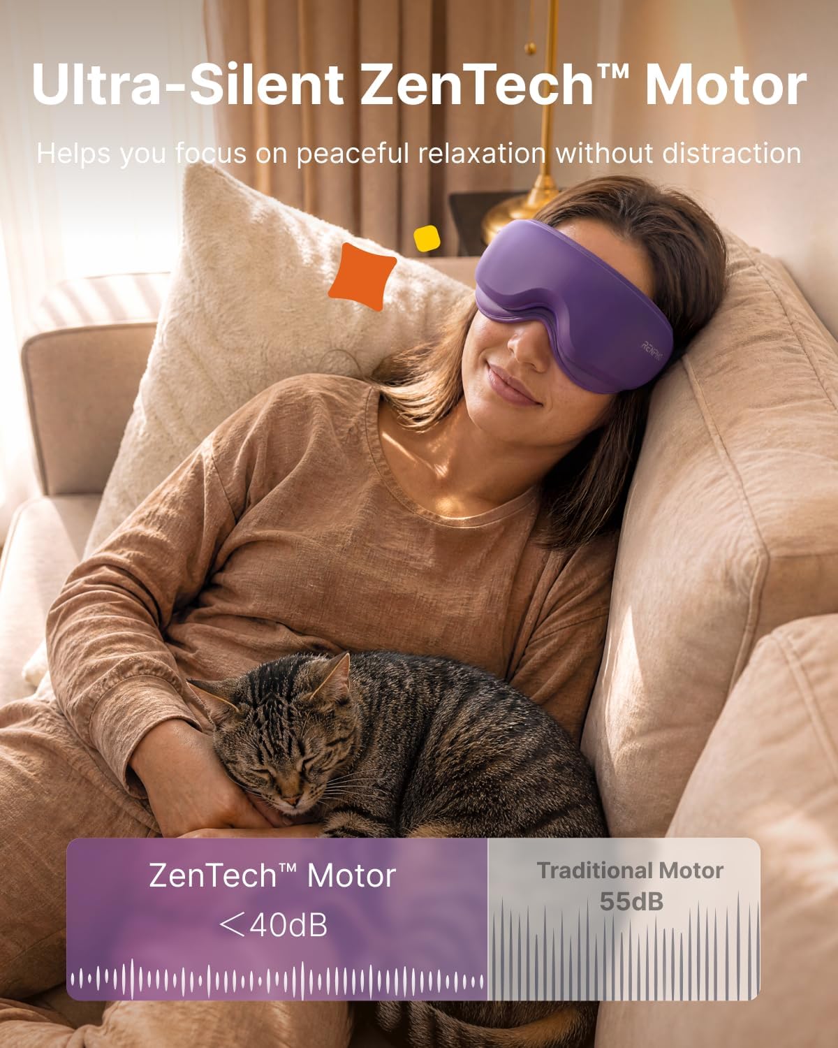 RENPHO x Headspace Eyeris Zen, Meditation Eye Massager with Heat, Portable Heated Eye Mask, Ultra-Quiet for Deeper Sleep, Ideal Gift for Father’s Day, Gifts for Him, Women, Birthday, FSA Eligible HSA