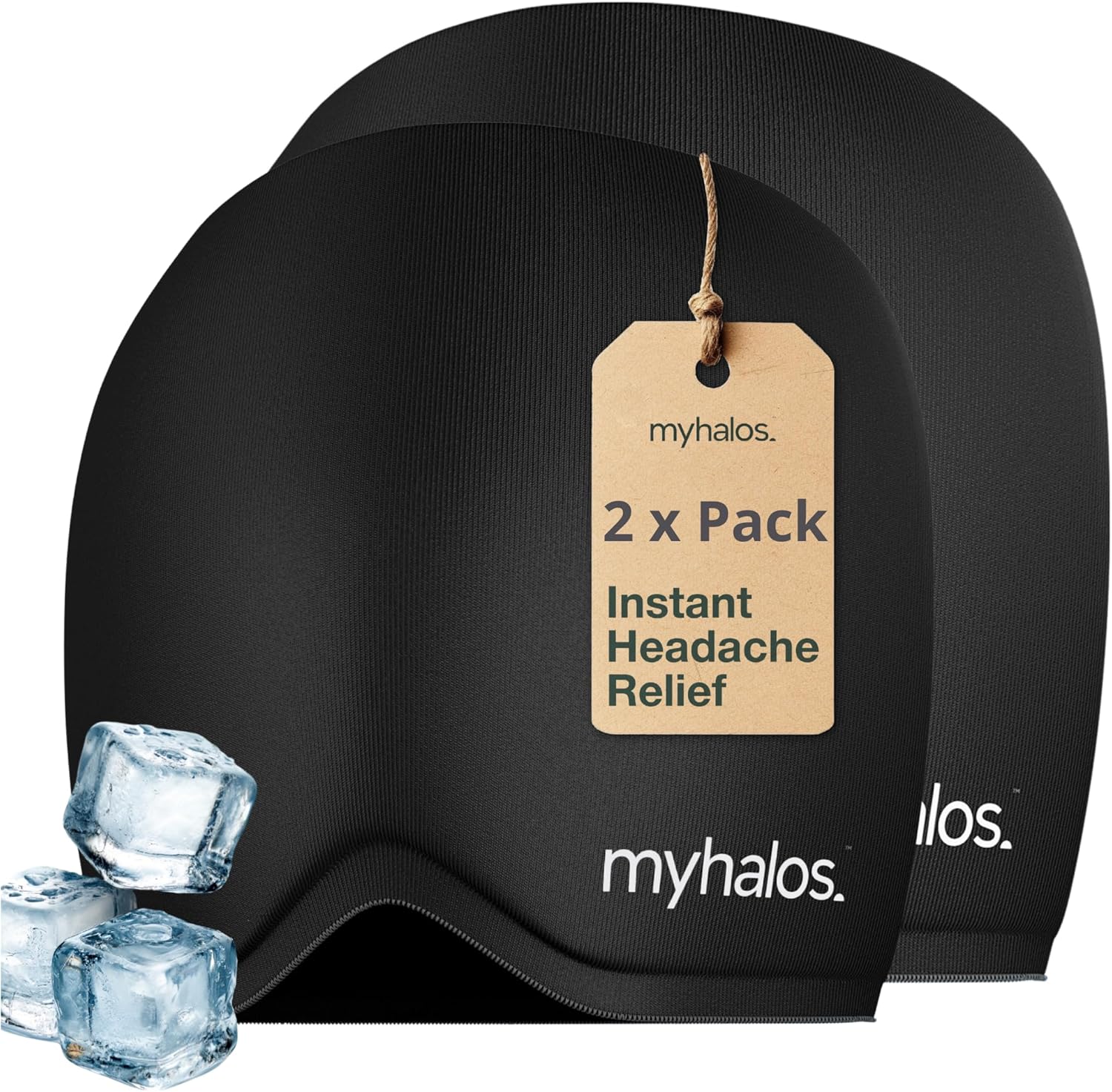MyHalos® Migraine Relief Cap, 30% Thicker, 2X More Cooling Gel, Stays Colder for Longer, Form Fitting Ice Hat, Ice Pack Head Wrap Relief, Tension Headache Relief Cap (Violet) - FSA|HSA Eligible