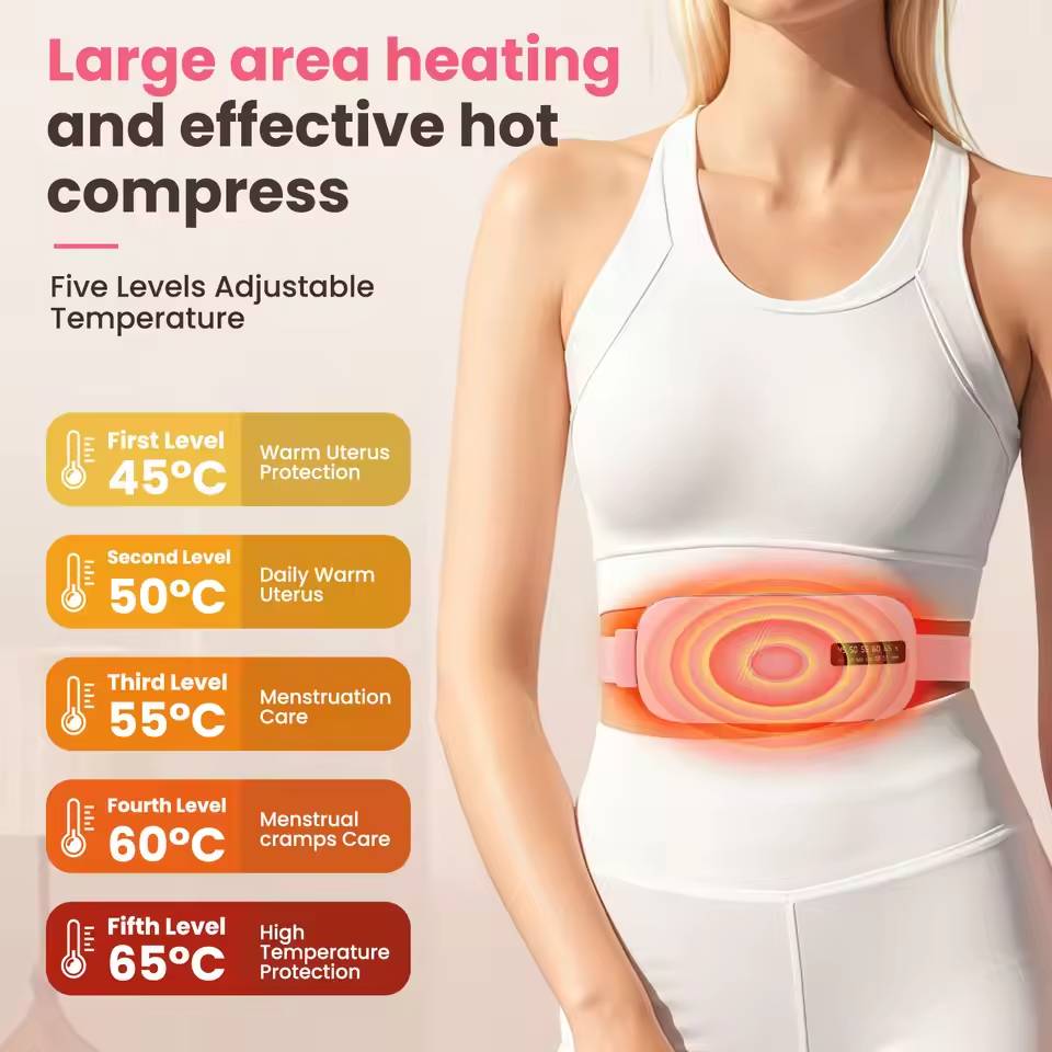 Strawberry Relief™ Smart Heating Belt - 5 Heat 4 Massage Modes