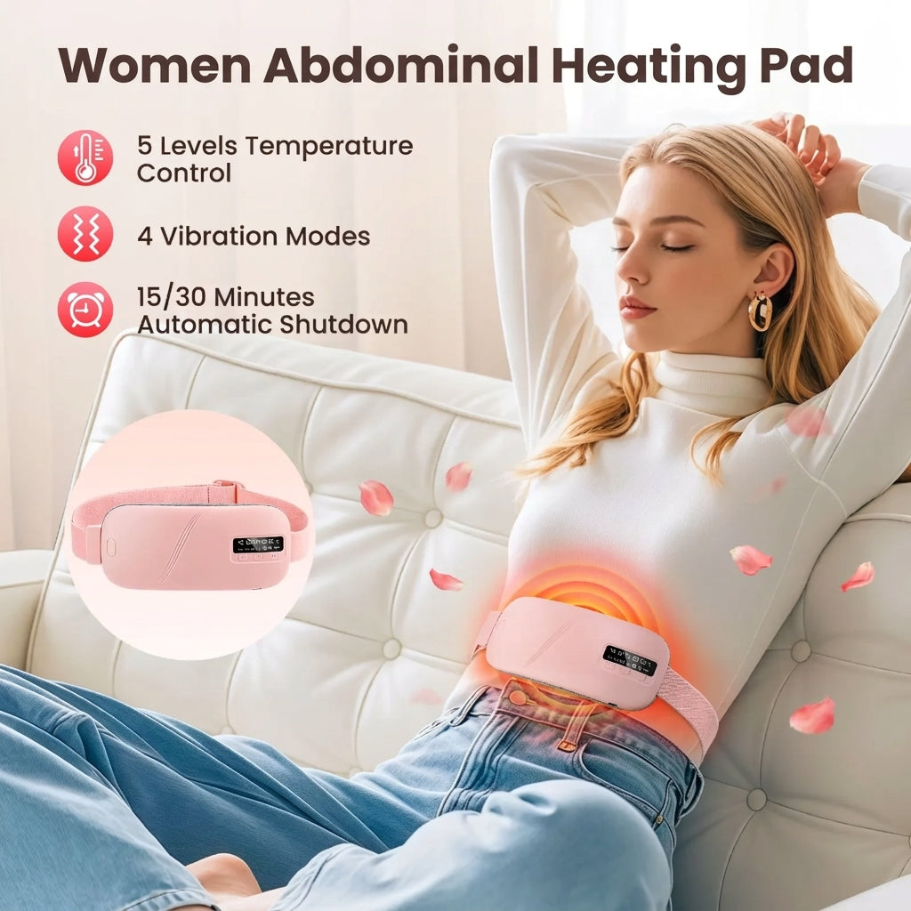 Strawberry Relief™ Smart Heating Belt - 5 Heat 4 Massage Modes